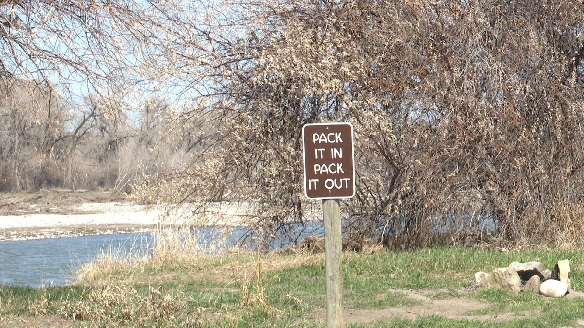 Sign at Blue Creek Fishing Access