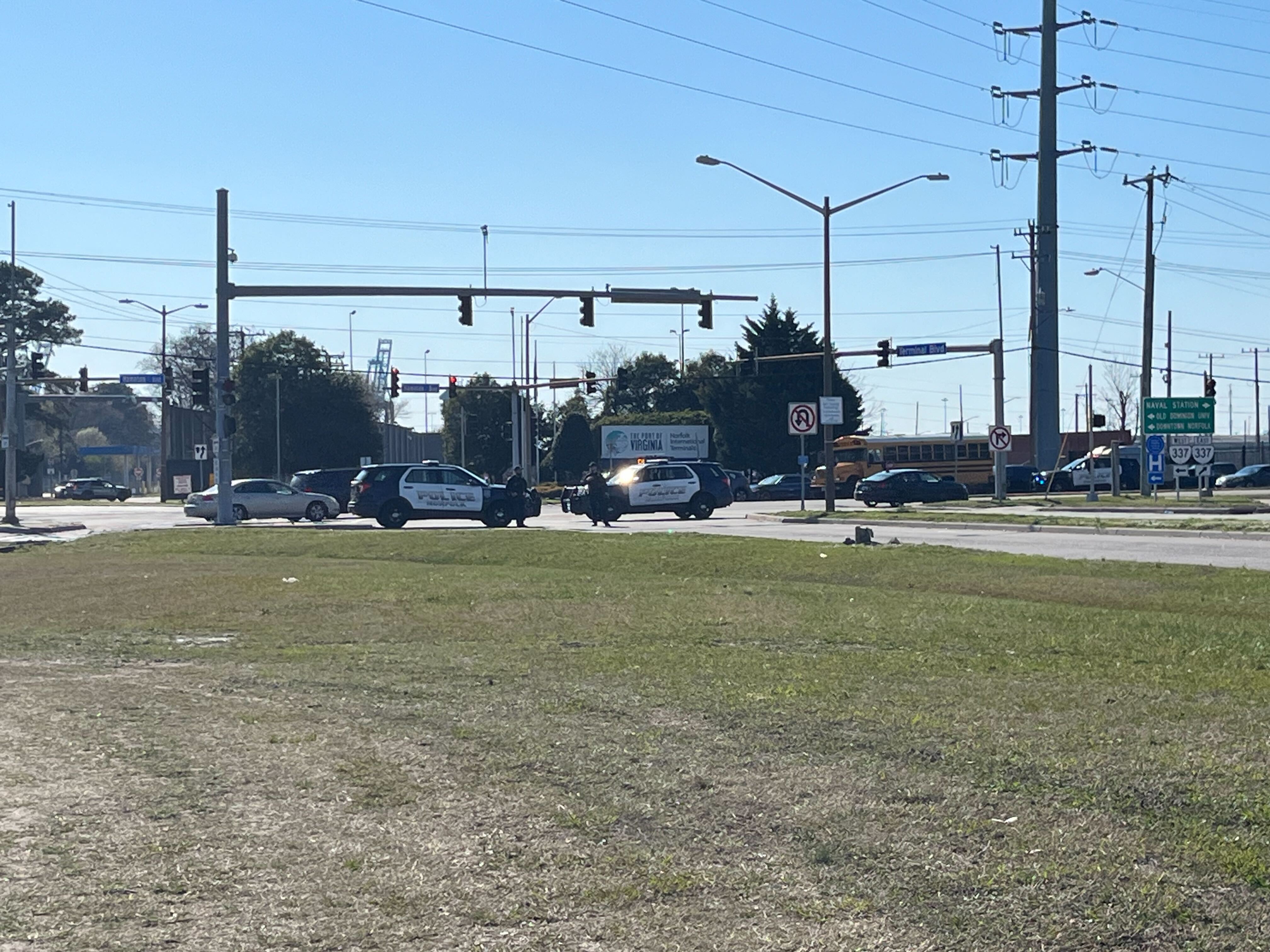 Officer-involved shooting at Hampton and Terminal Blvd Thursday, March 21, 2024