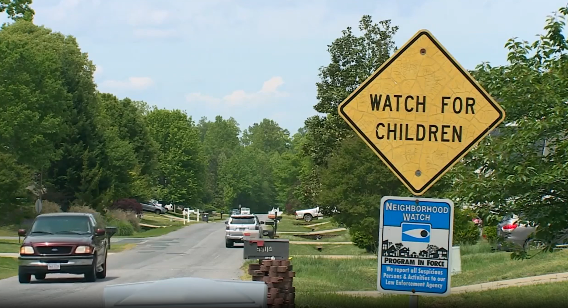 'Watch for children' sign in Norfolk