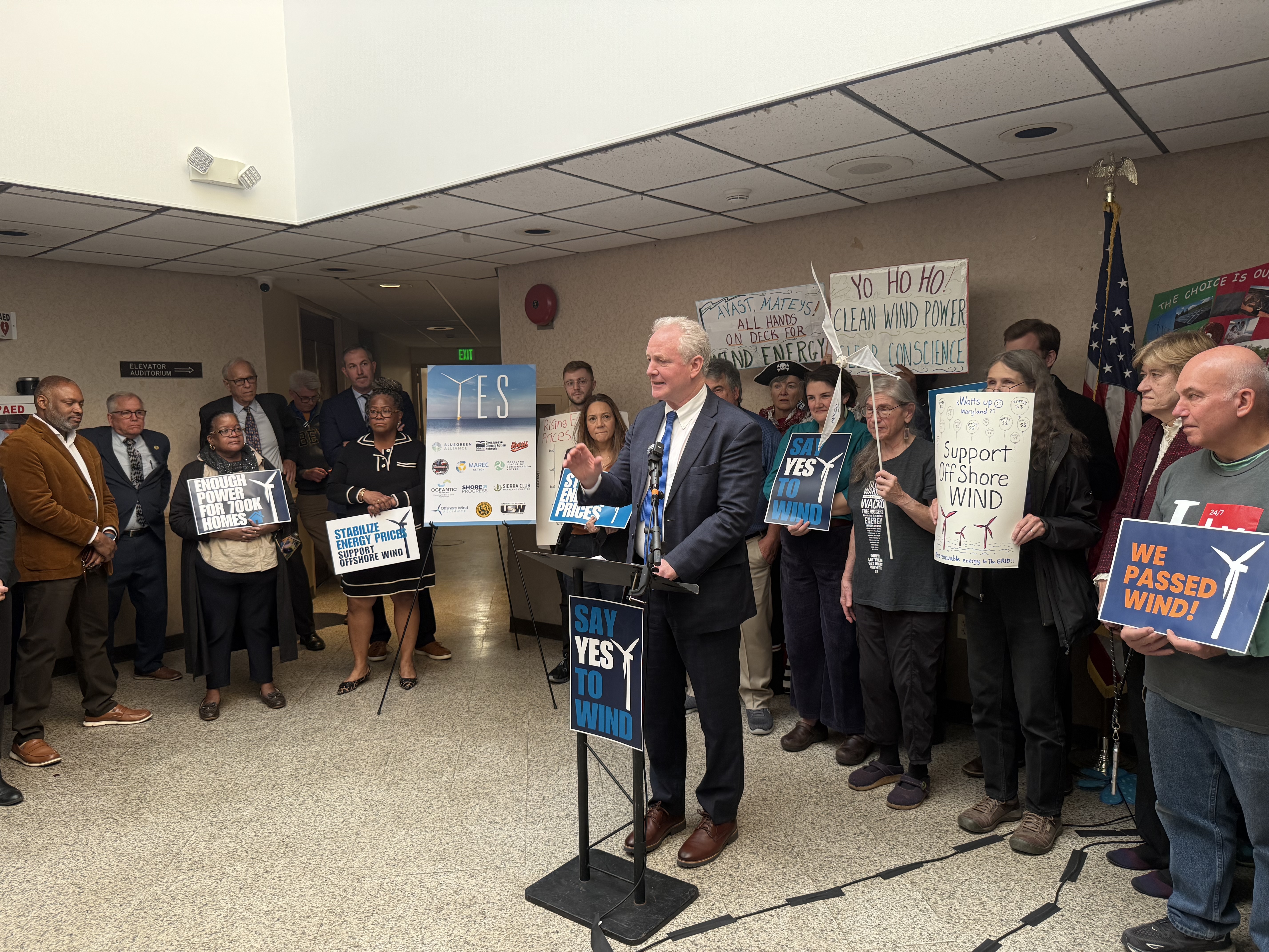 Van Hollen at Wind Presser