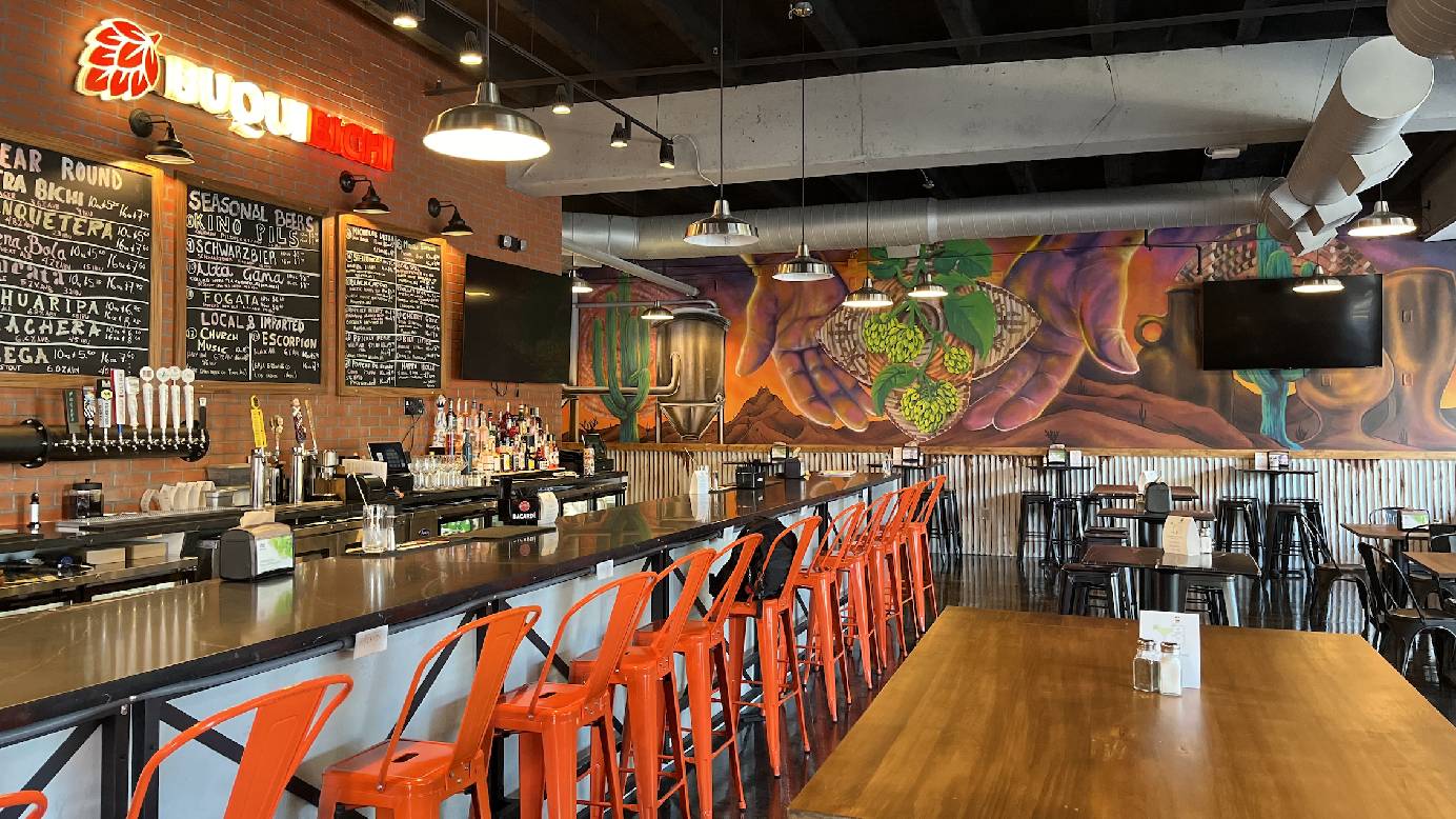 Inside the Buqui Bichi Brewing location in Phoenix. 