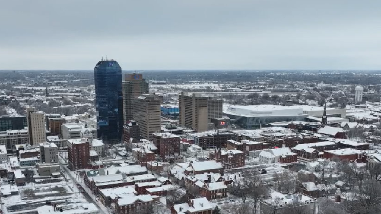 Lexington under blanket of snow 