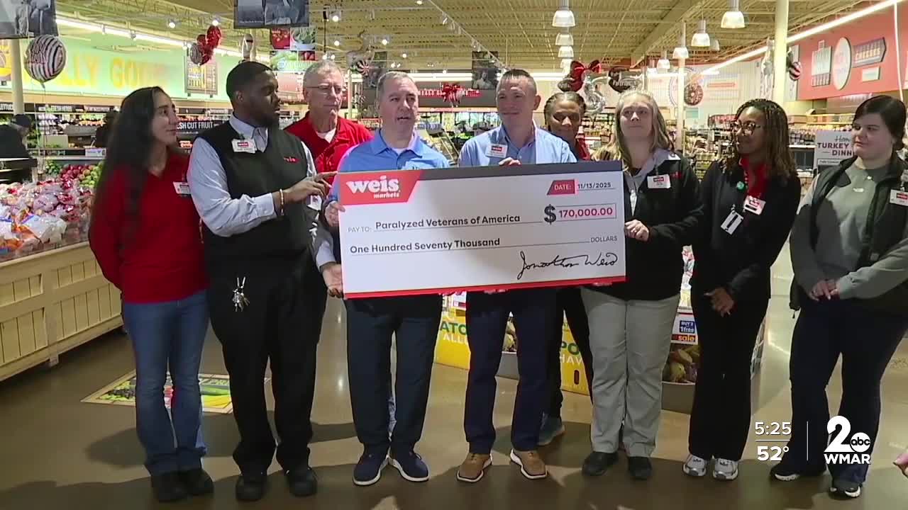 Weis Markets gives $170K to Paralyzed Veterans in 10th year partnership