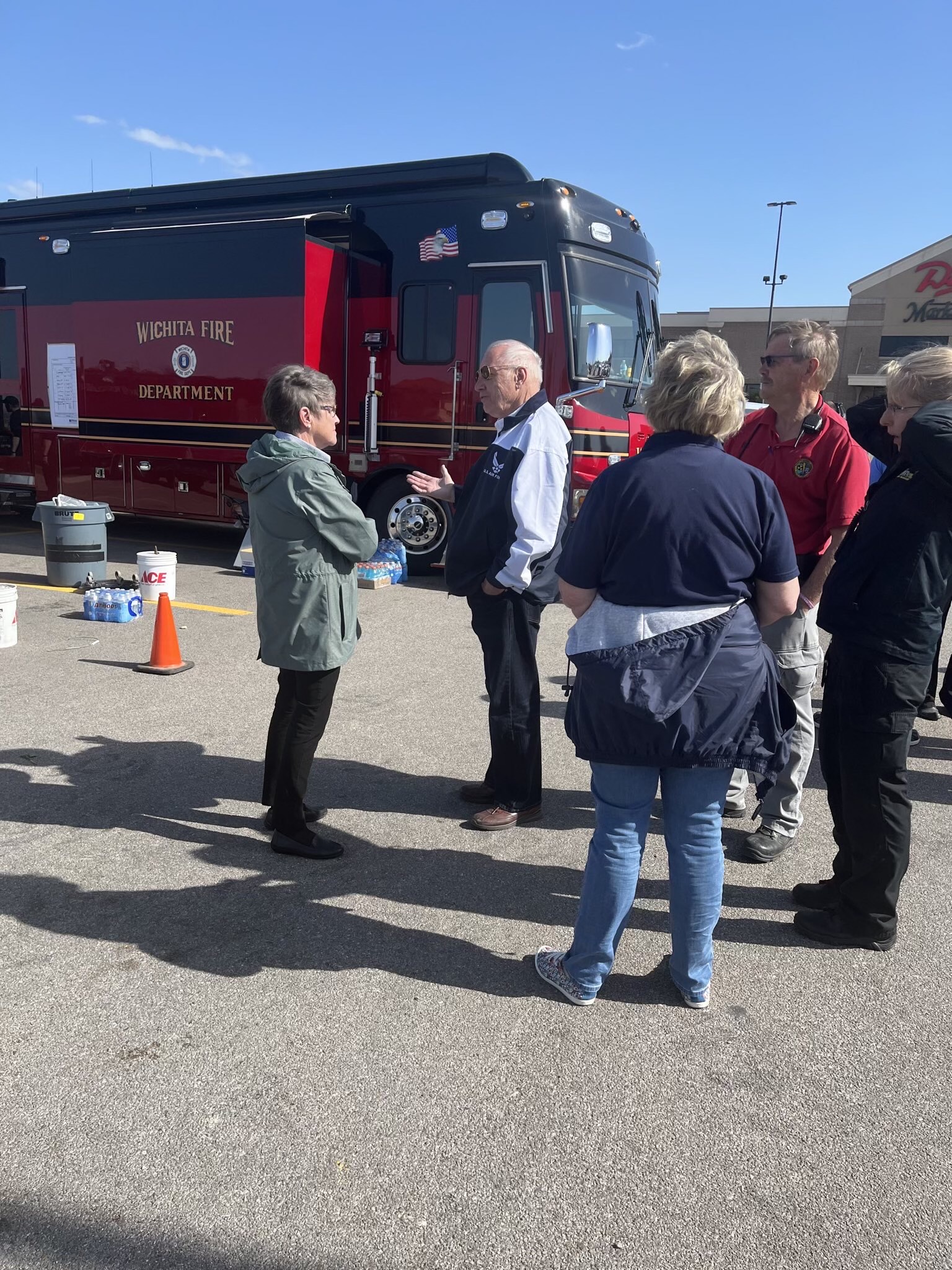 Governor Laura Kelly surveyed Andover tornado damage
