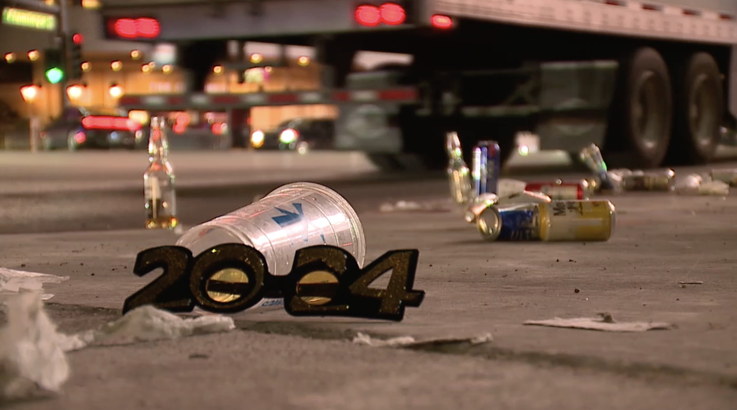 NYE 2024 Cleanup Las Vegas Strip