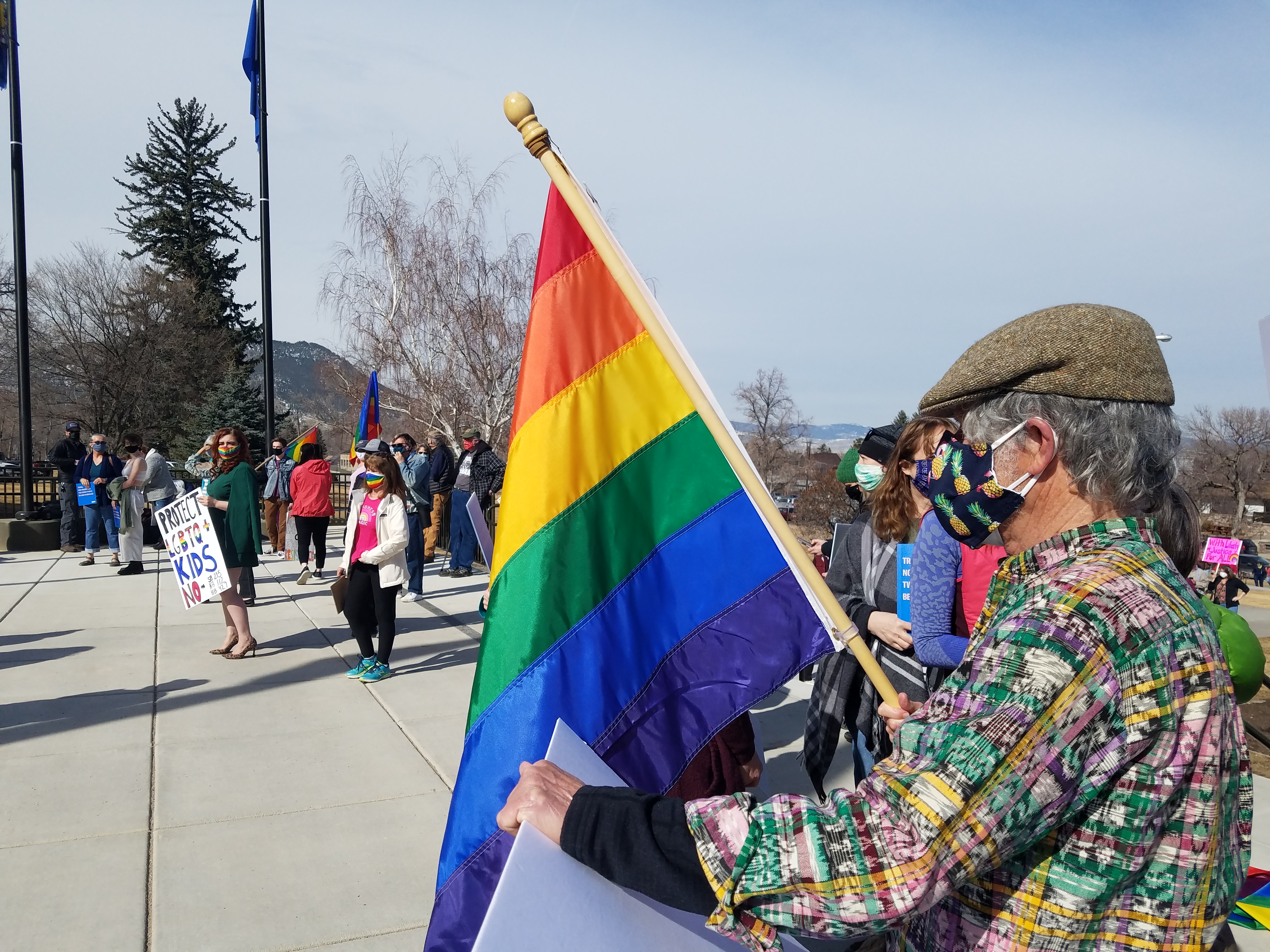LGBTQ+ community and supporters pack State Capitol steps to oppose legislation