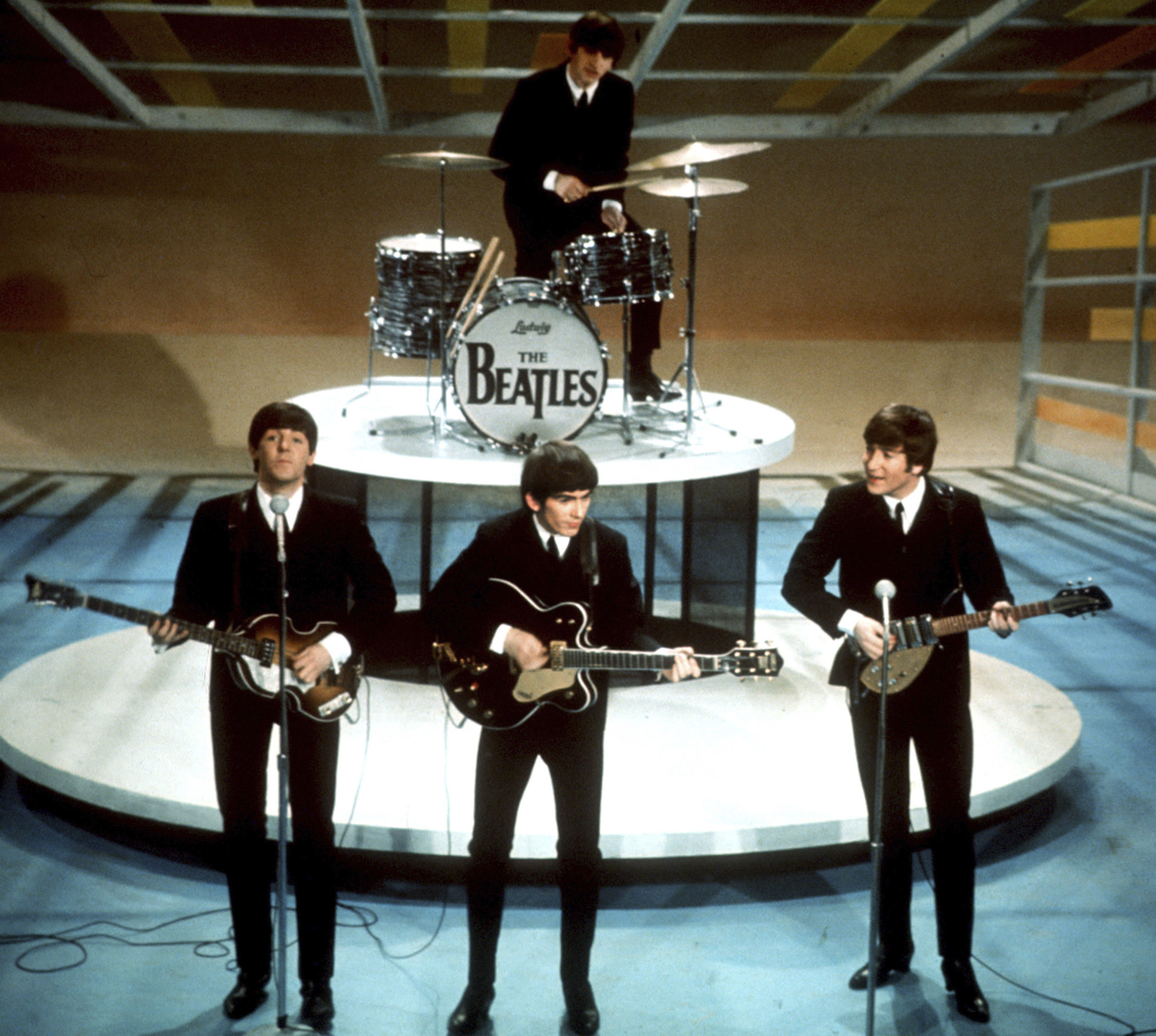 Paul McCartney, George Harrison and John Lennon. Ringo Starr