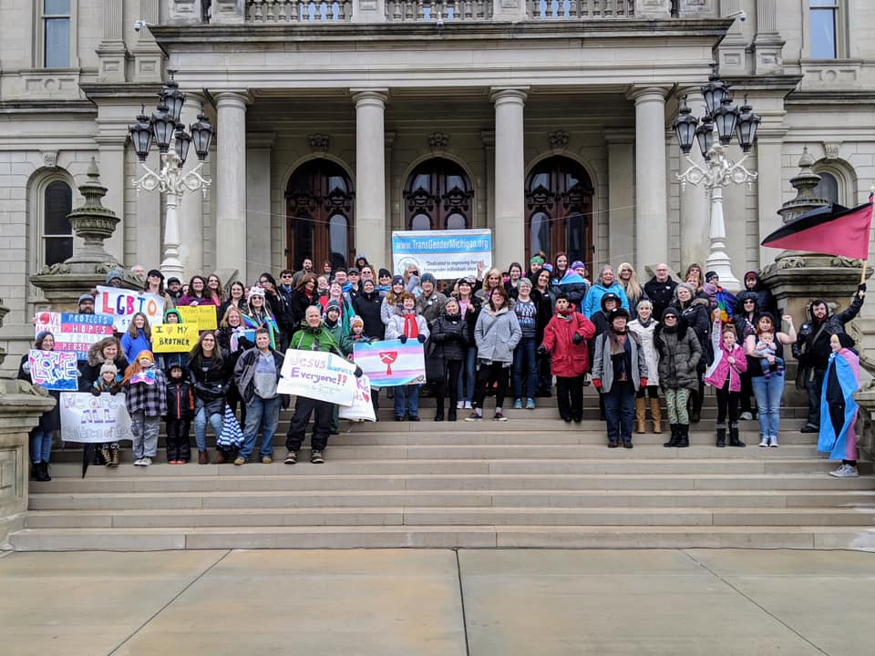 LGBTQ Community & Allies Gather for Transgender Visibility Rally