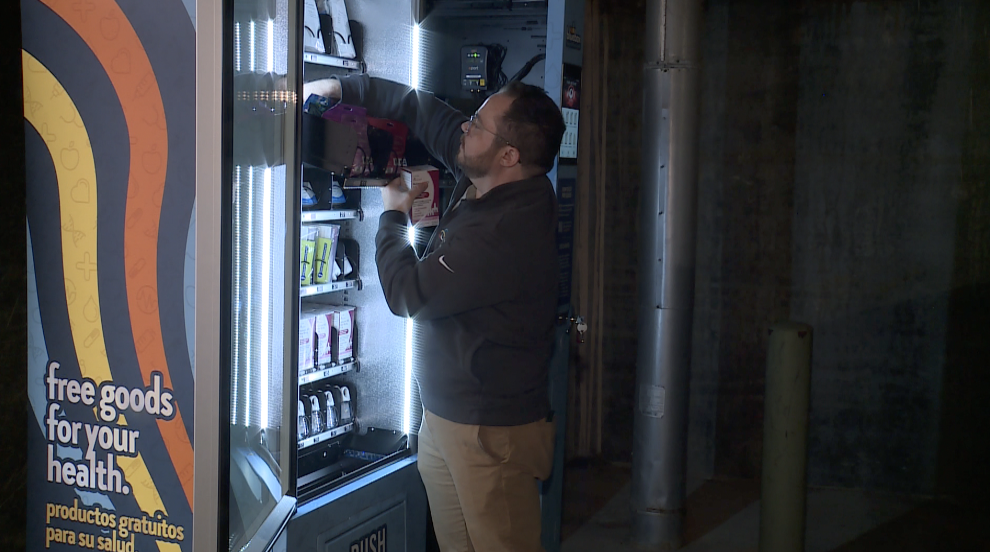 Jackson County Public Health launches the free Bluebox health vending machine in downtown Lee Summit 