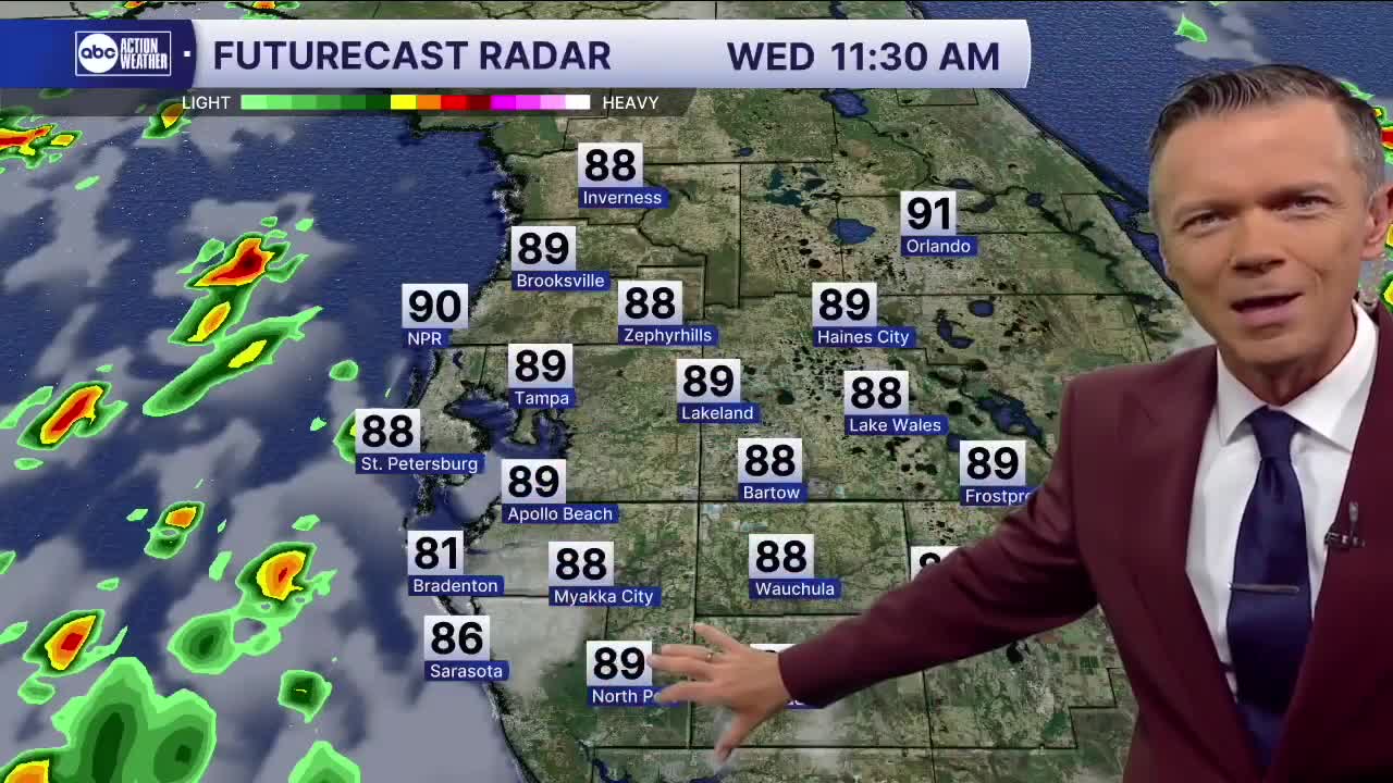Florida's Most Accurate Forecast for Tampa Bay from ABC Action Weather Meteorologist Greg Dee  for Wednesday, July 16, 2025