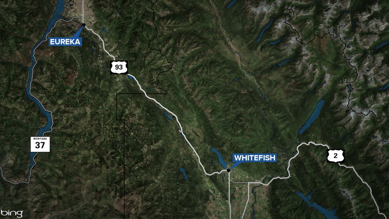 Eureka and Whitefish map