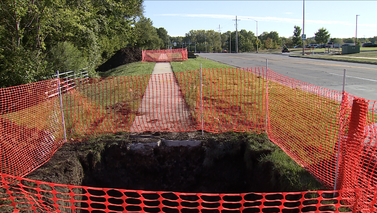 Sinkhole near Mill Valley High School