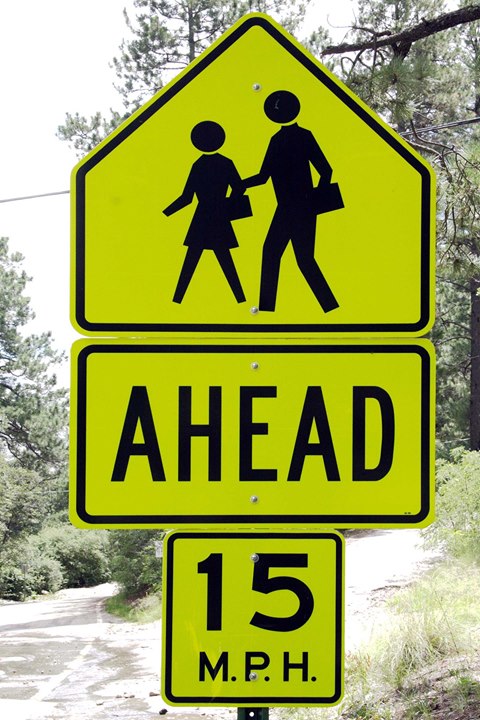 Pedestrian Crossing Street Sign