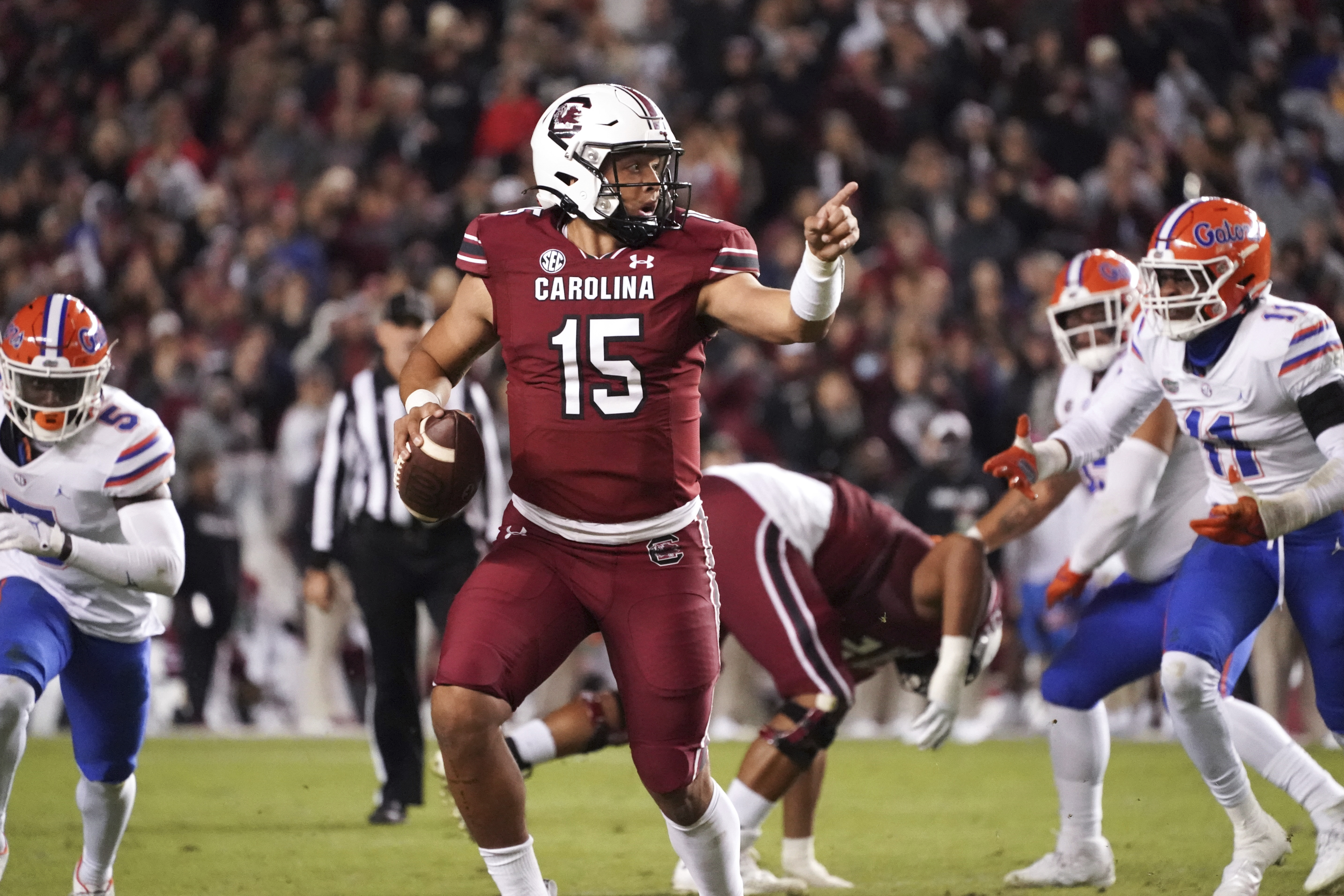 South Carolina Gamecocks QB Jason Brown vs. Florida Gators in 2021
