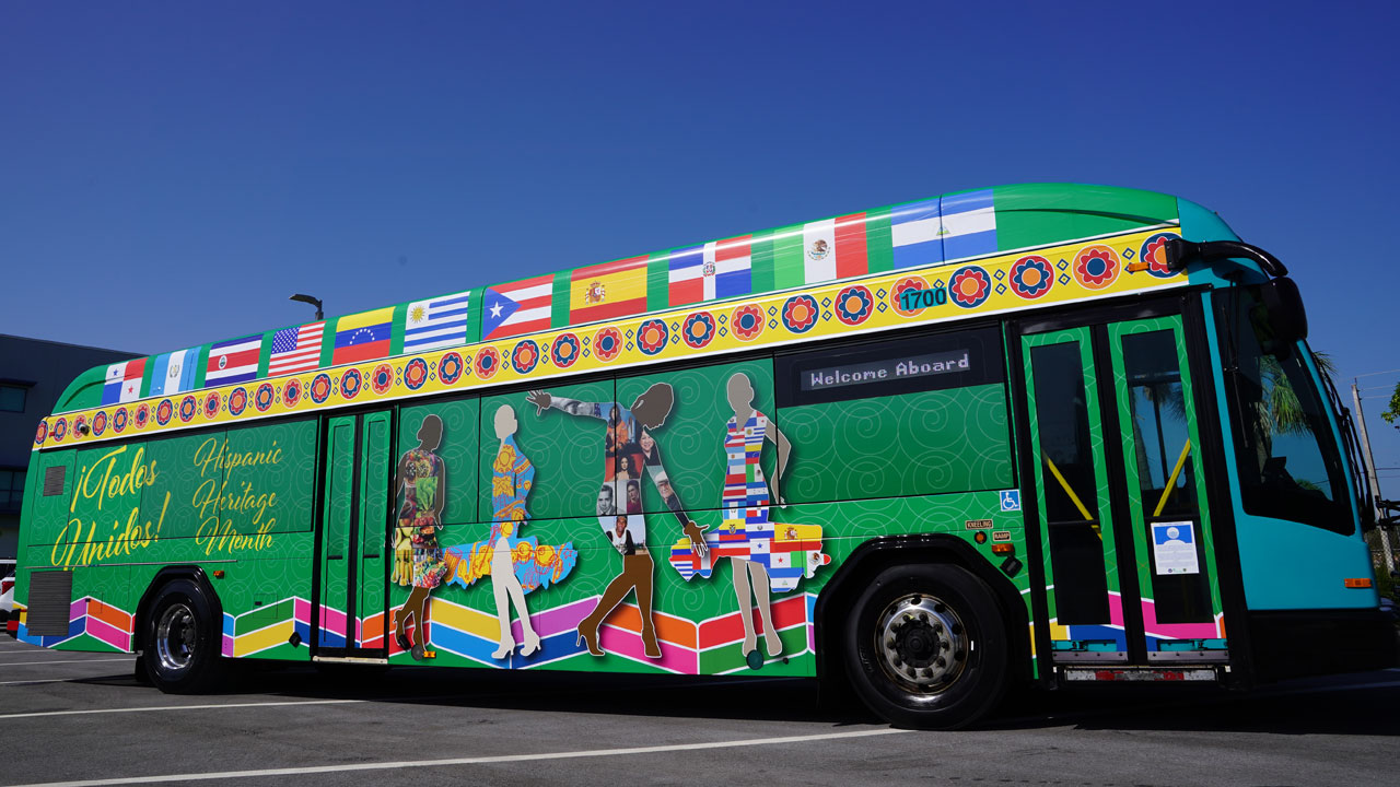 Hispanic Heritage Month Palm Tran Bus