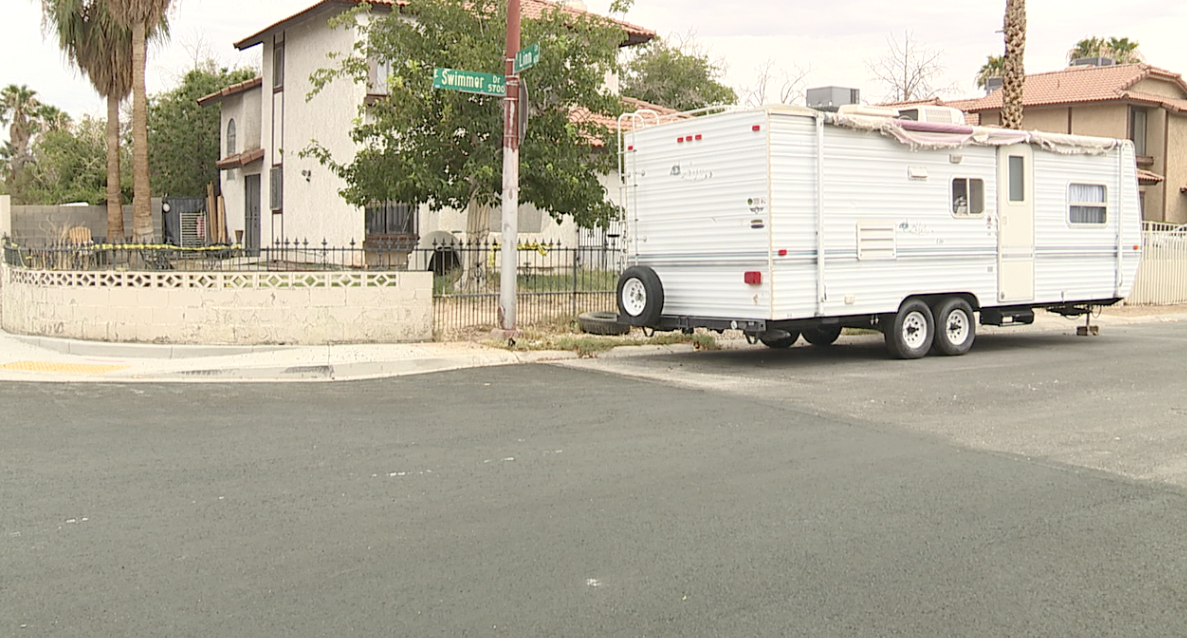 Trailer parked in East Las Vegas