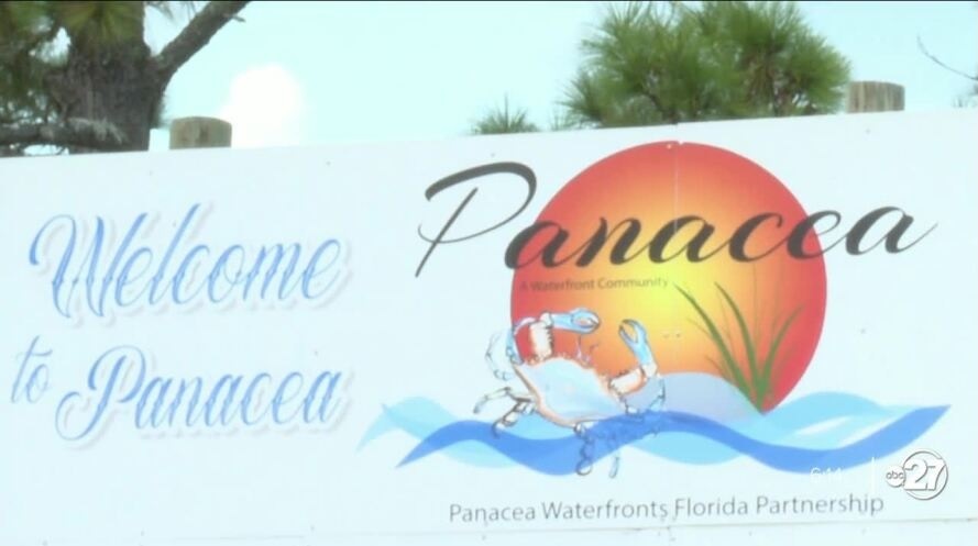 "Welcome to Panacea" sign in Panacea, FL