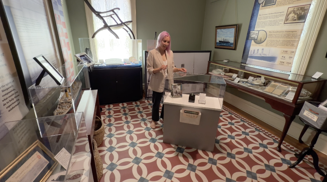 Curator Stephanie McGuire talks about never before seen artifacts from the Titanic