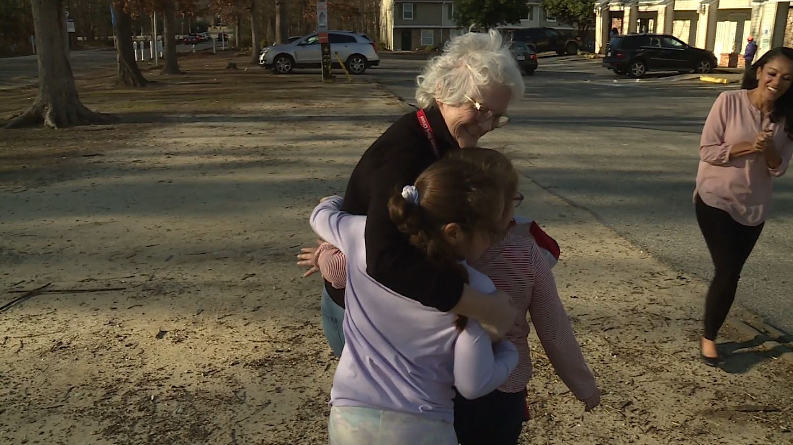 Family reunited with Red Cross volunteer who helped them after devastating fire