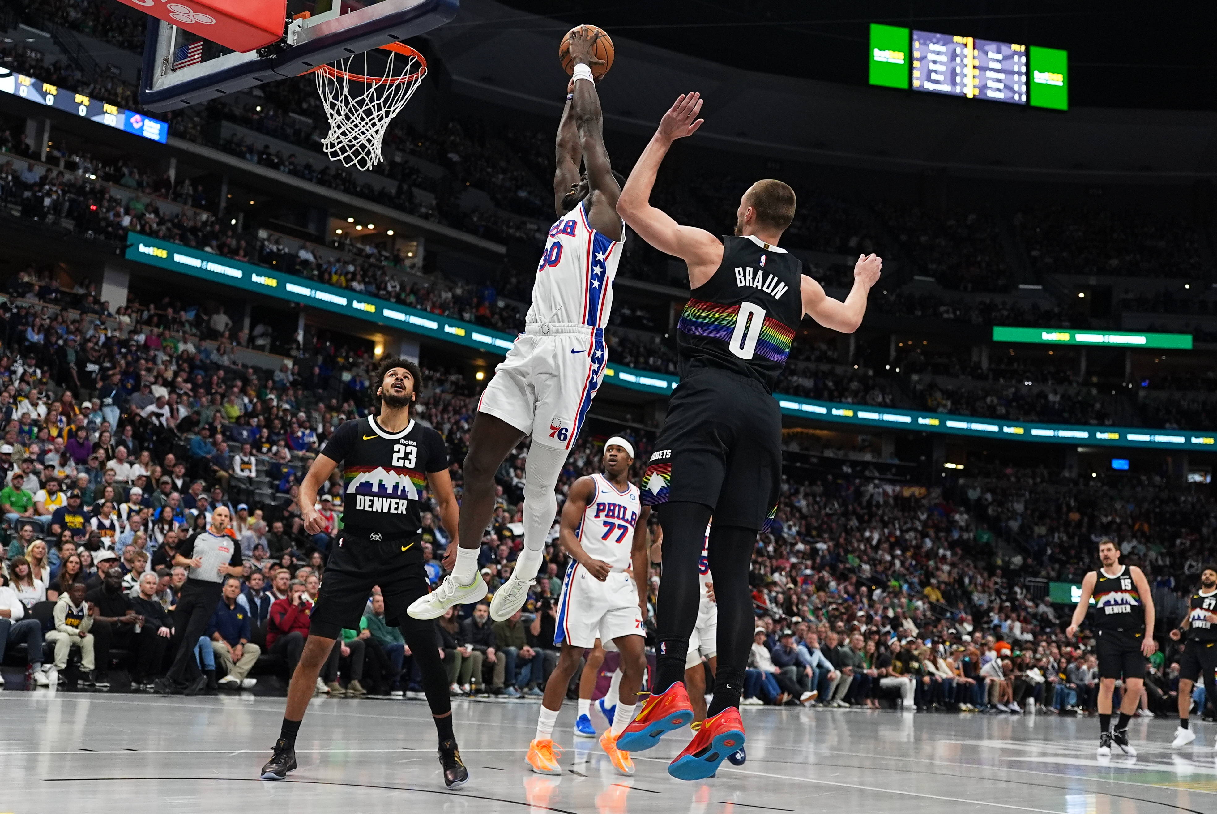 76ers Nuggets Basketball