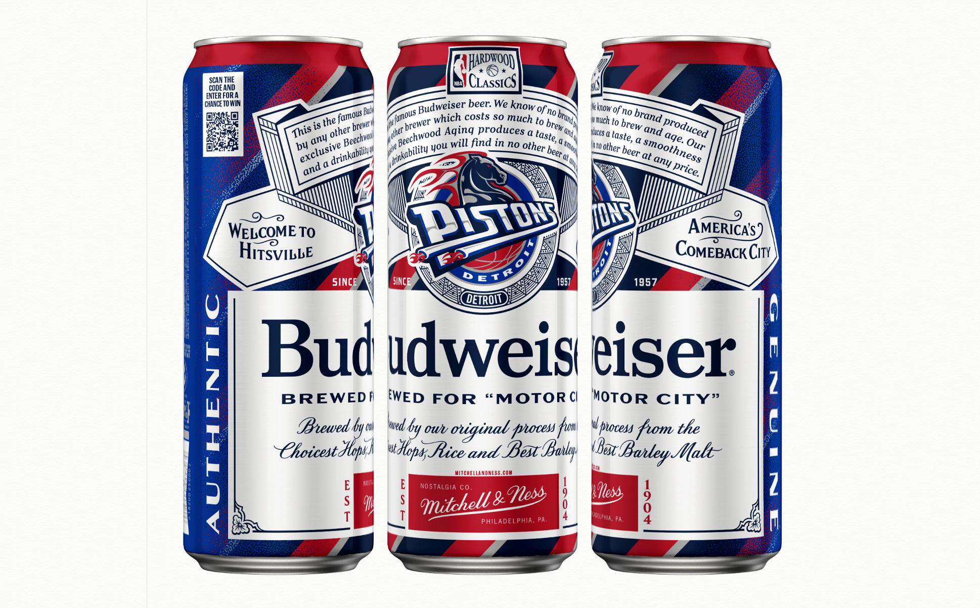 Budweiser Throwback NBA Buds Detroit Pistons