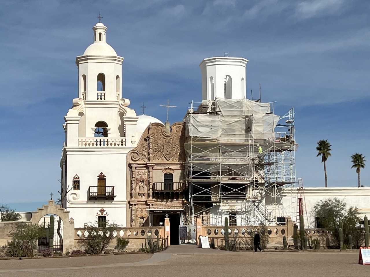 San Xavier east tower restoration