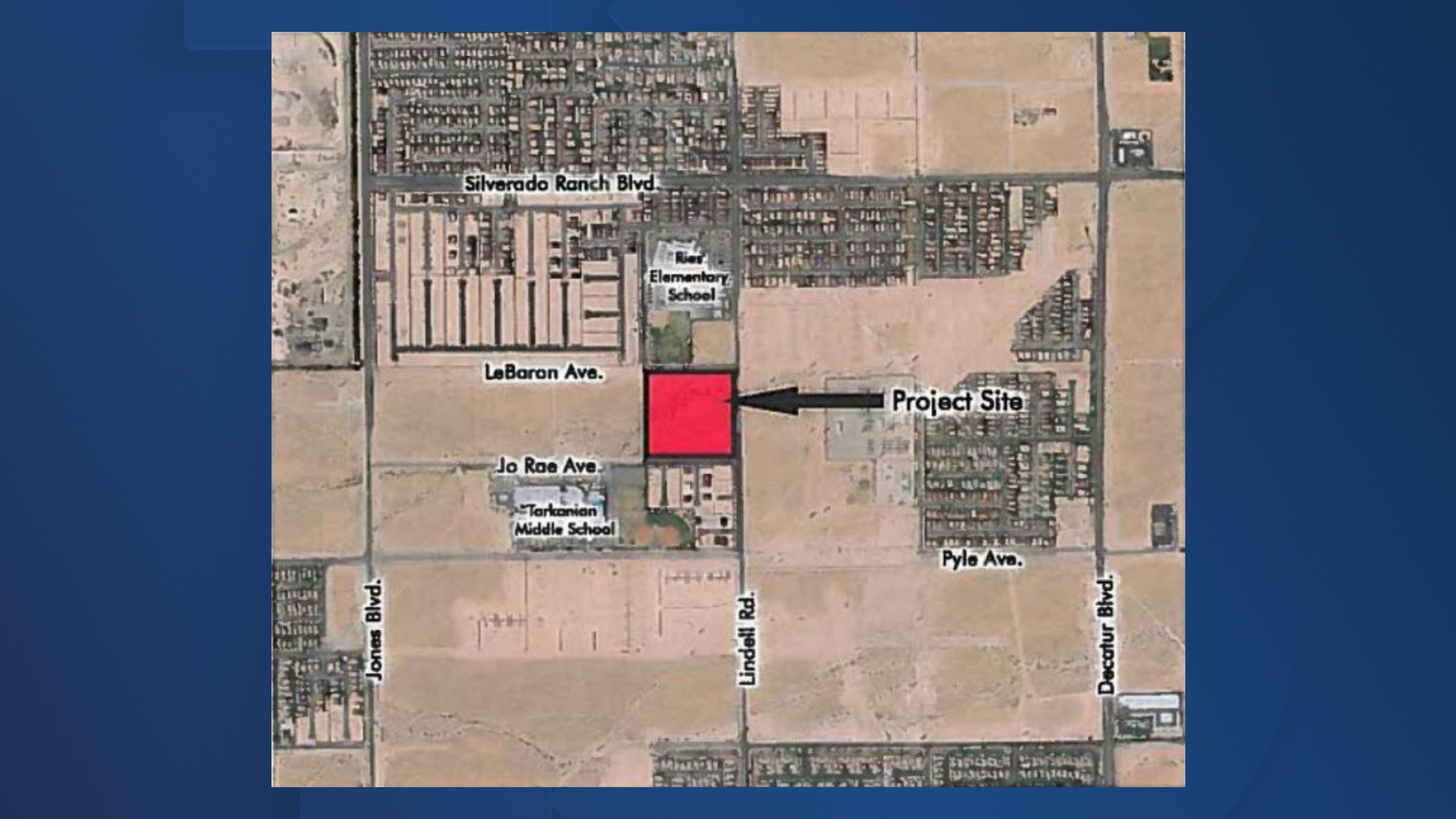 Site for a new Clark County park at the corner of Lindell Road and LeBaron Ave. in the southwest Las Vegas valley.