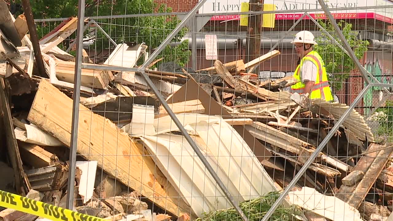 Crash, building collapse blamed on driver running truck off the road