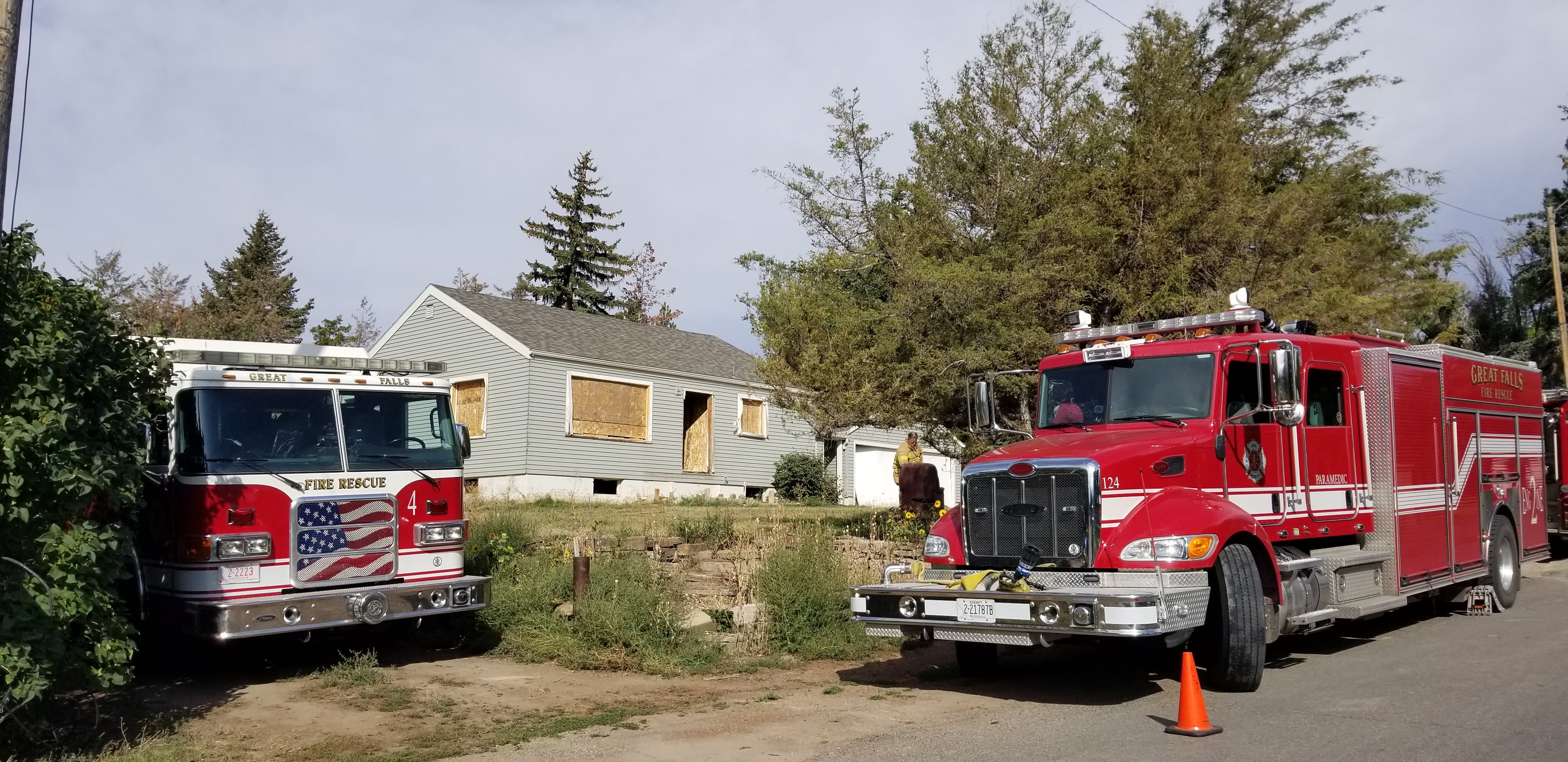 Great Falls Fire Rescue conducting live fire training
