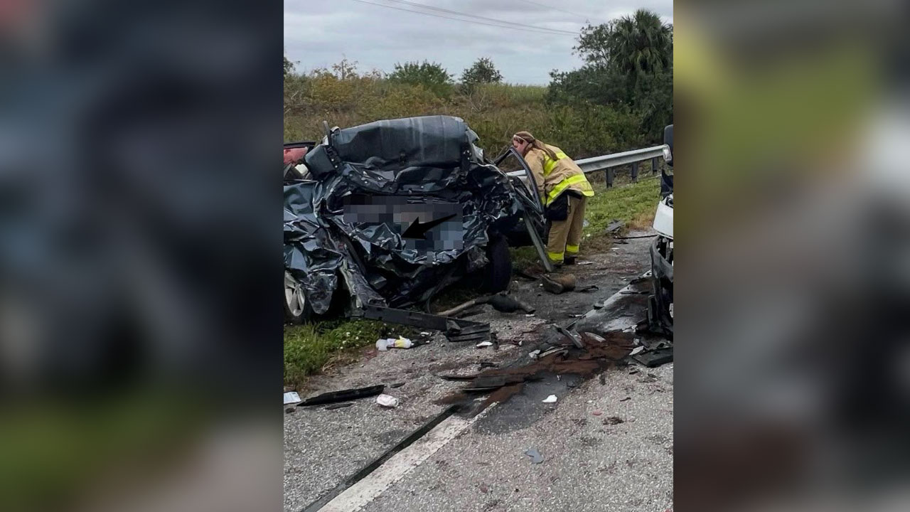 One person was killed in a three-vehicle crash on Warfield Boulevard and Impact Drive in Indiantown, according to the Martin County Sheriff's Office.
