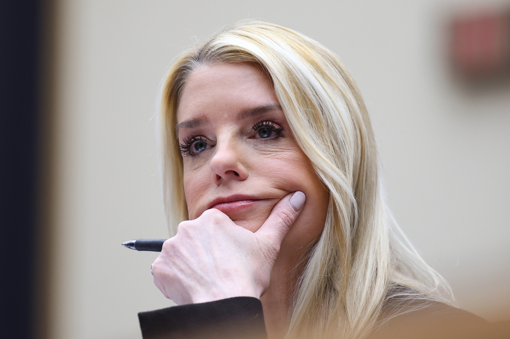 Attorney General Pam Bondi listens as she testifies before a House Judiciary Committee oversight hearing on Capitol Hill in Washington, Feb. 11, 2026, in Washington. 