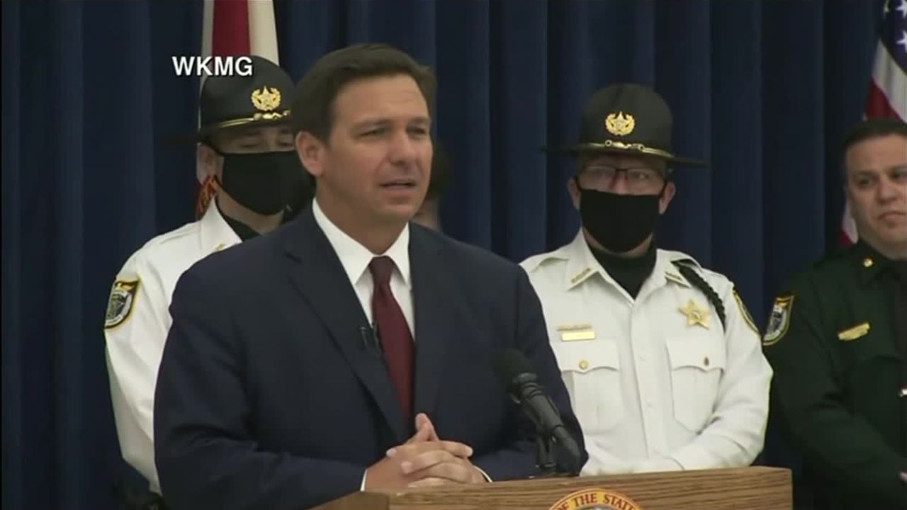 Florida Gov. Ron DeSantis holds a news conference in Titusville on April 1, 2021.jpg