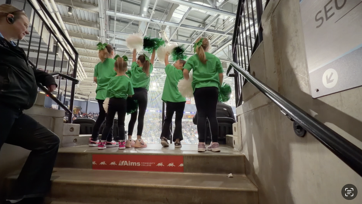 Jr. Eagle Chicks perform at Blue Arena