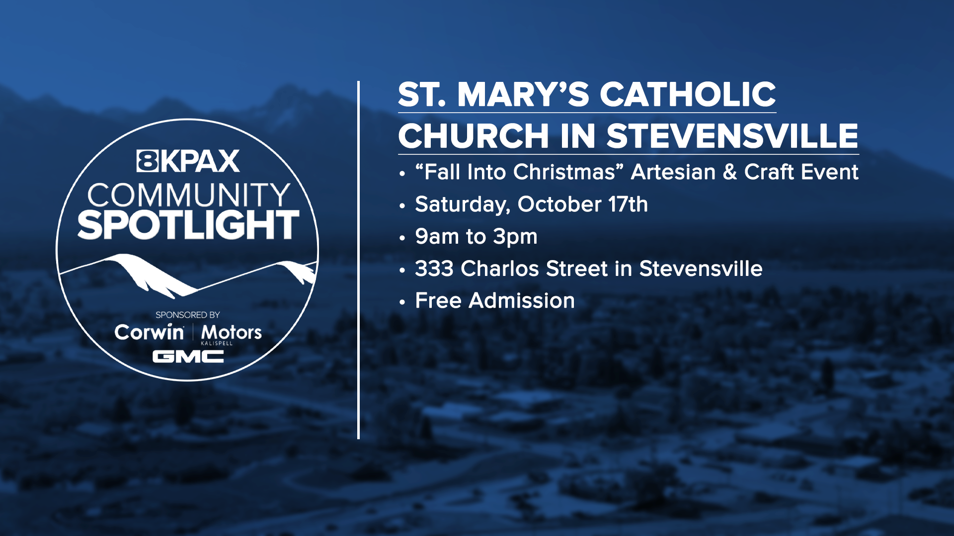 St. Mary’s Catholic Church Hosting ‘Fall Into Christmas’ Craft Fair