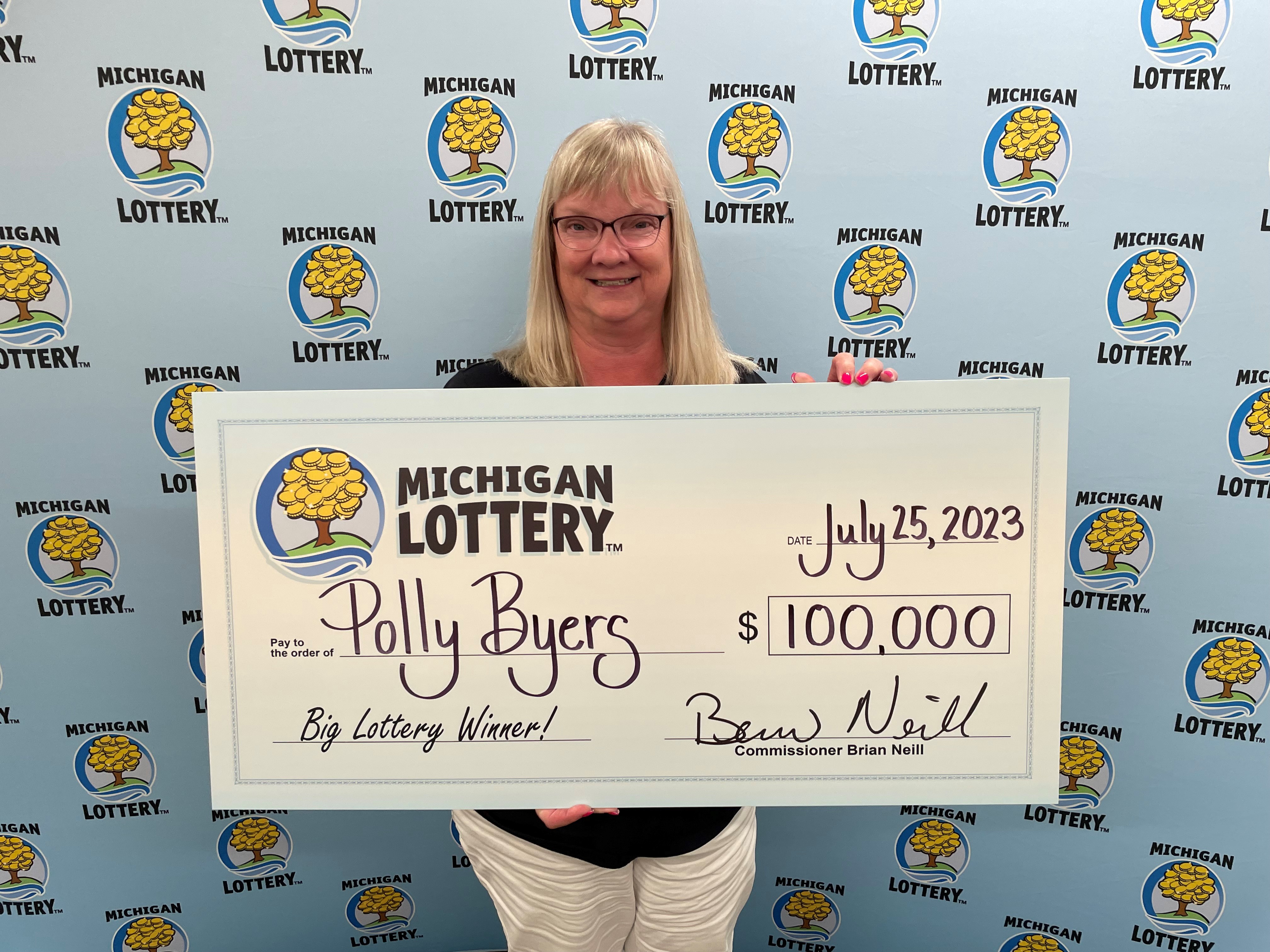 Polly Byers wins $100,000