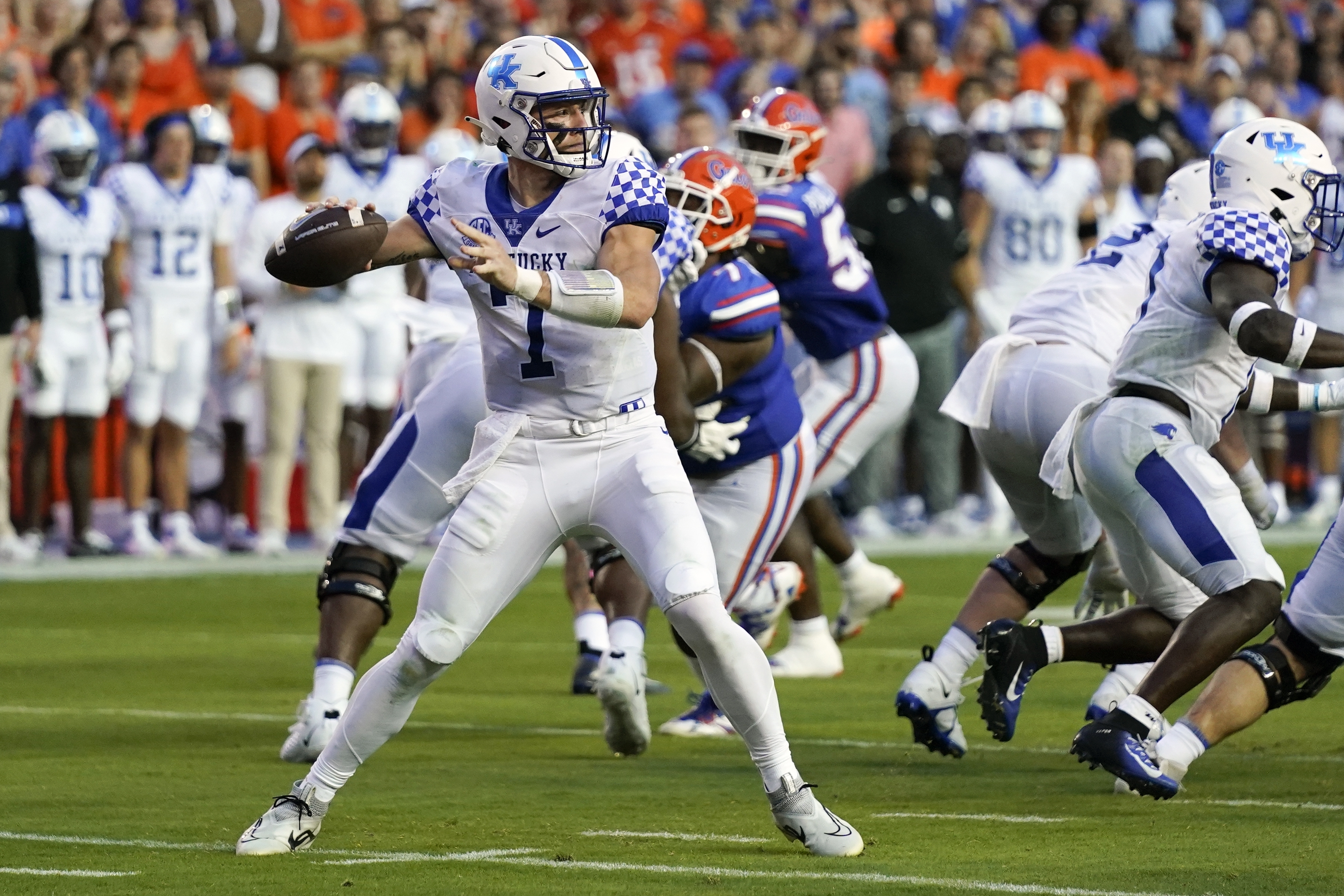 Kentucky Wildcats QB Will Levis passes at Florida Gators, Sept. 10, 2022
