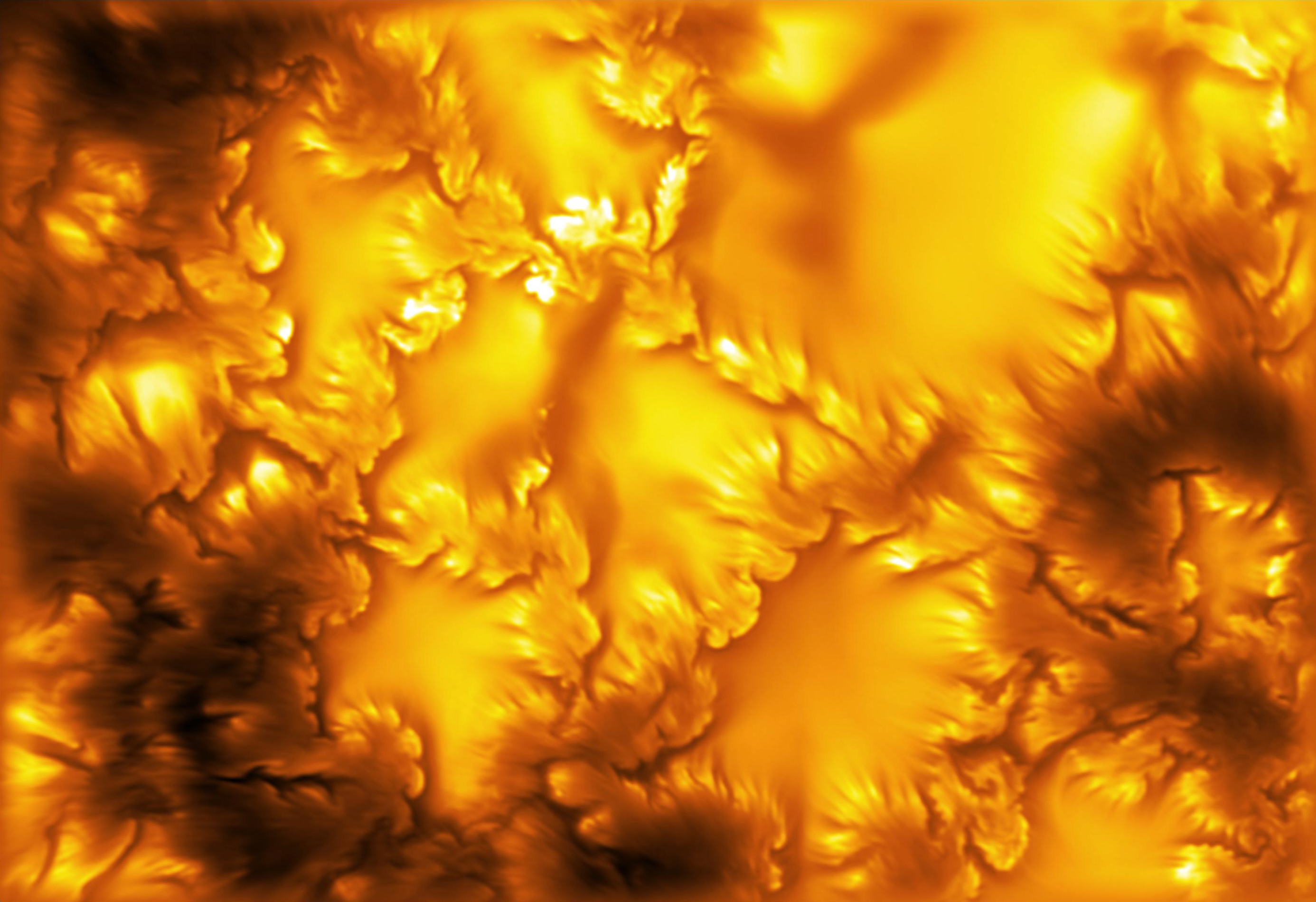 This undated image provided by the NSF National Solar Observatory on Monday, Aug. 3, 2026, shows the sun's surface. 