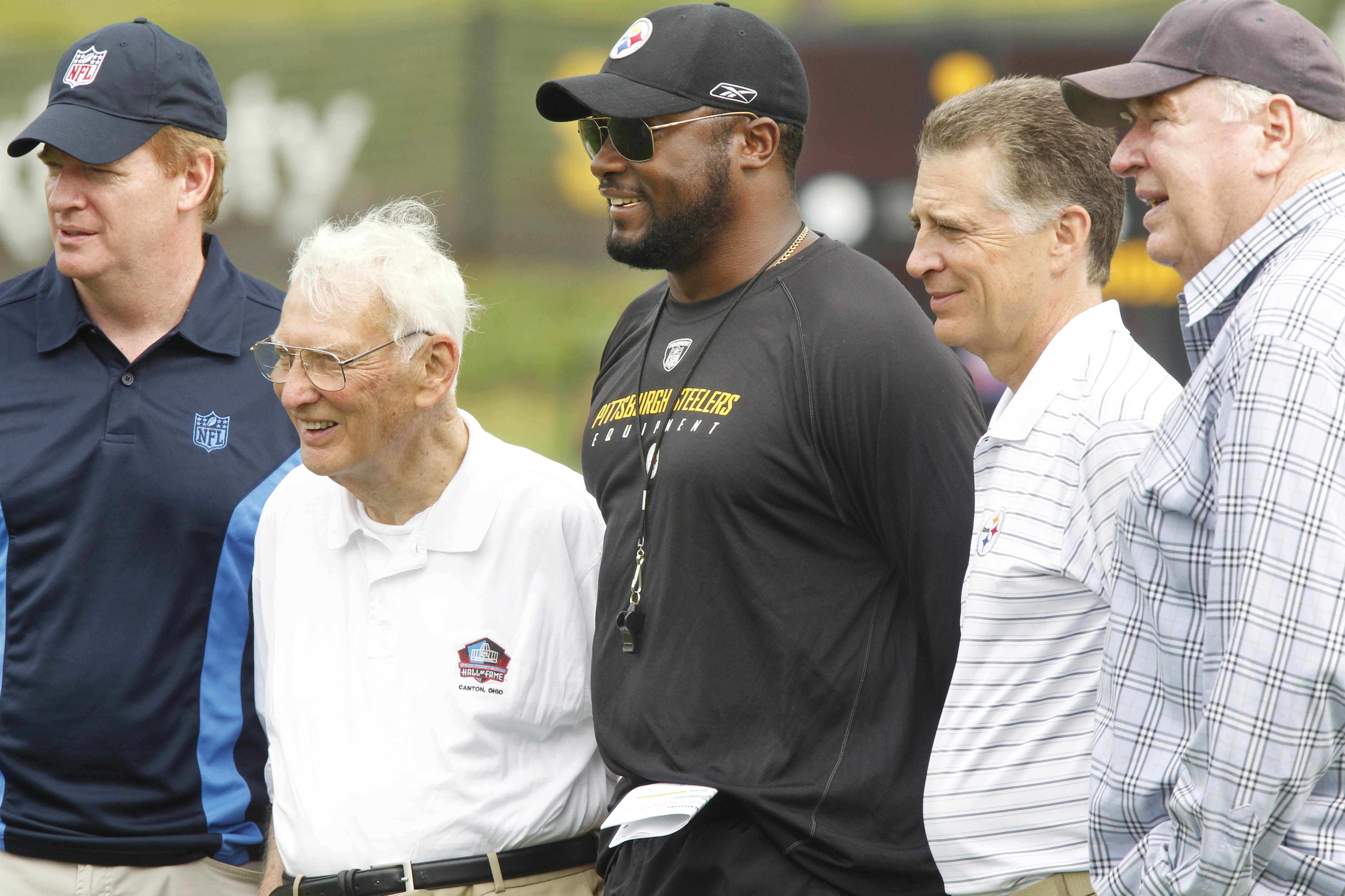 Roger Goodell, Dan Rooney, Mike Tomlin,  Art Rooney II, John Madden,