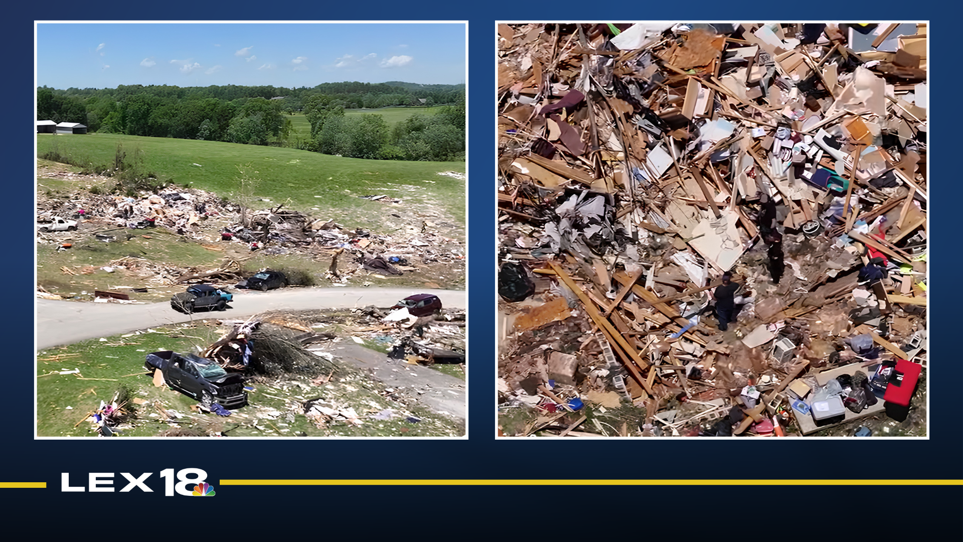 Southeastern KY EF-4 tornado damage, May 16, 2025