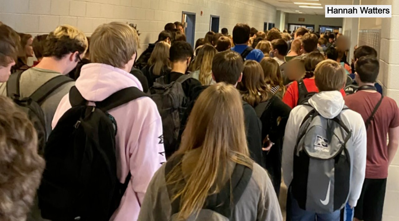 Student suspended after posting photo of crowded school hallway on social media