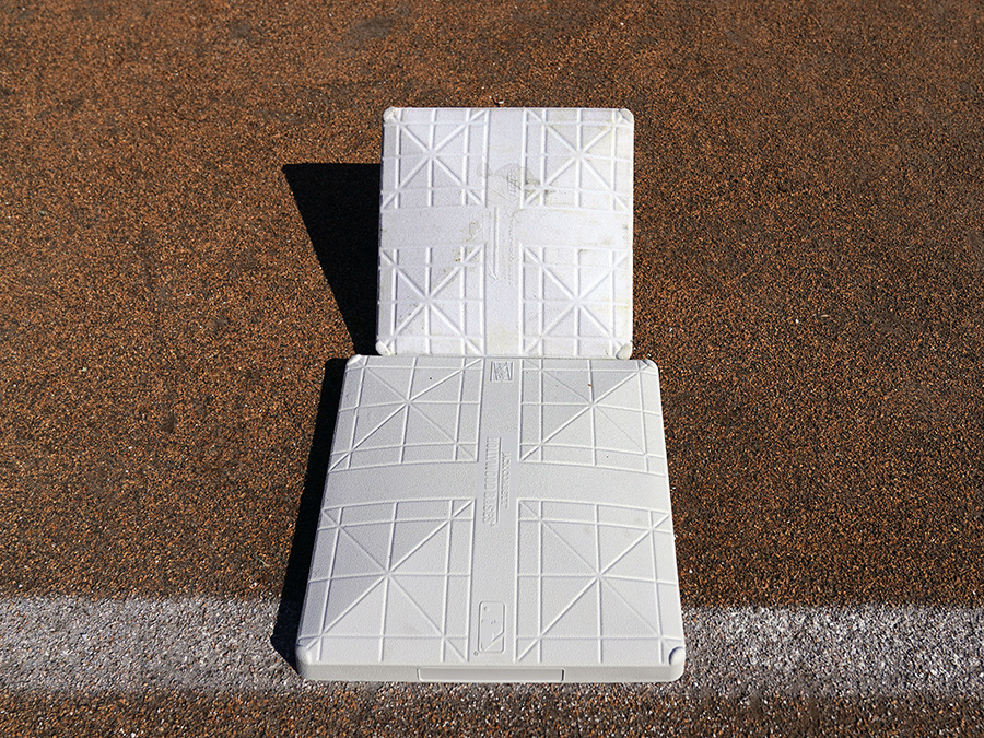 MLB New Rules Demonstration Baseball base size