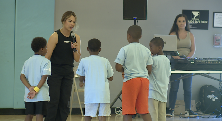 Young Boys Stay Cool and Learn Life Skills at HeLeads Sports Program