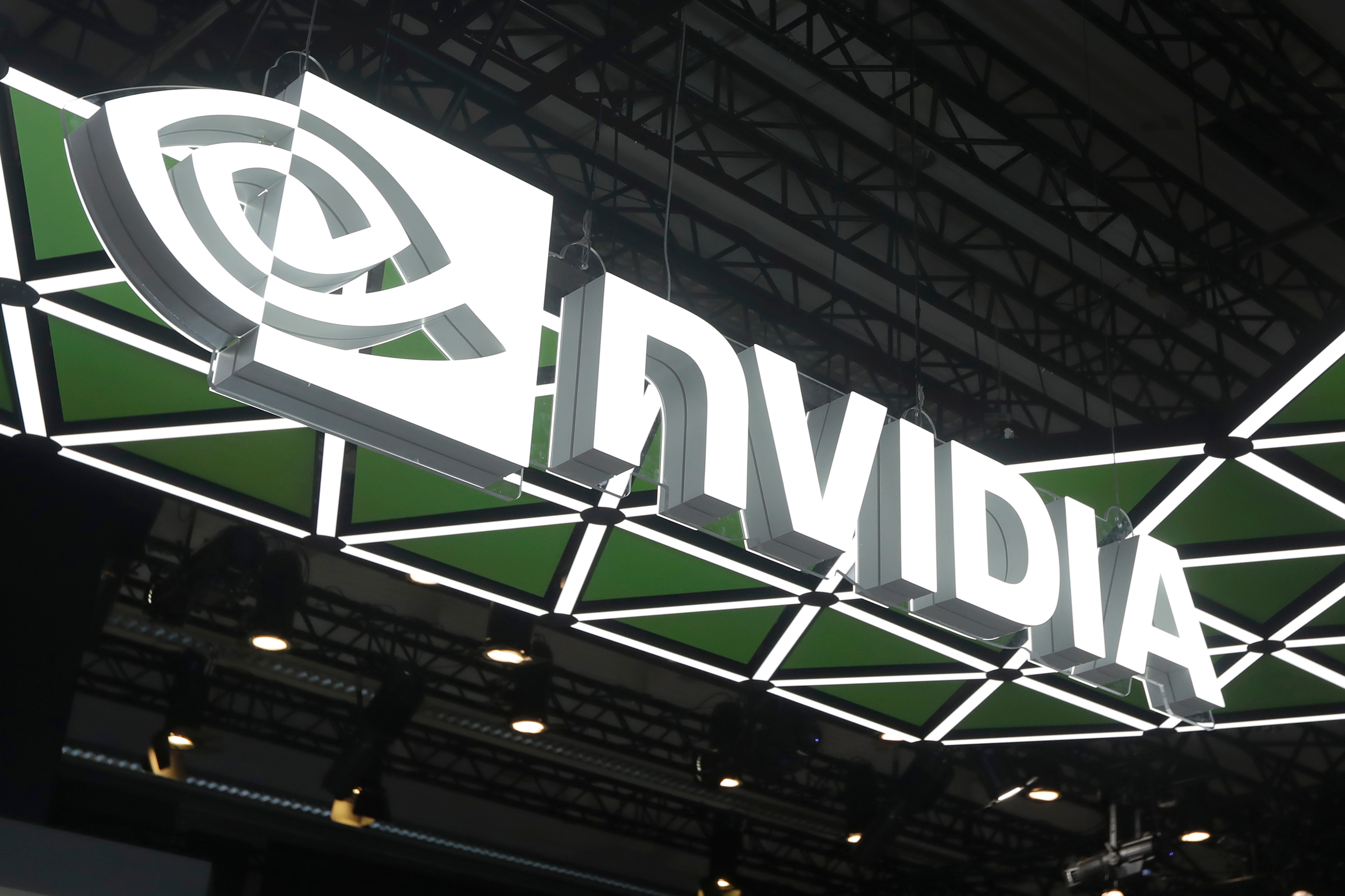 FILE - A logo of Nvidia is displayed at at the Computex Taipei exhibition, one of the world's largest computer and technology expos, in Taipei, Taiwan, Wednesday, June 3, 2026. 