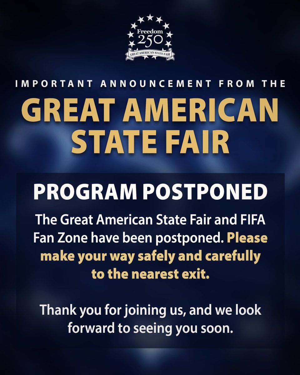 The Great American State Fair has been evacuated due to severe weather