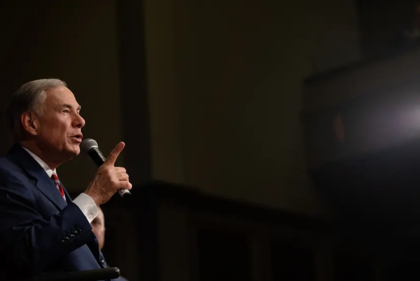 Gov. Greg Abbott speaks about the recent 88th Legislative Session to an audience at the Texas Public Policy Foundation offices in Austin, on June 2, 2023. Abbott recounted policy victories in regards to fentanyl and the border crisis, as well as limiting gender affirming care and banning DEI practices in higher education.