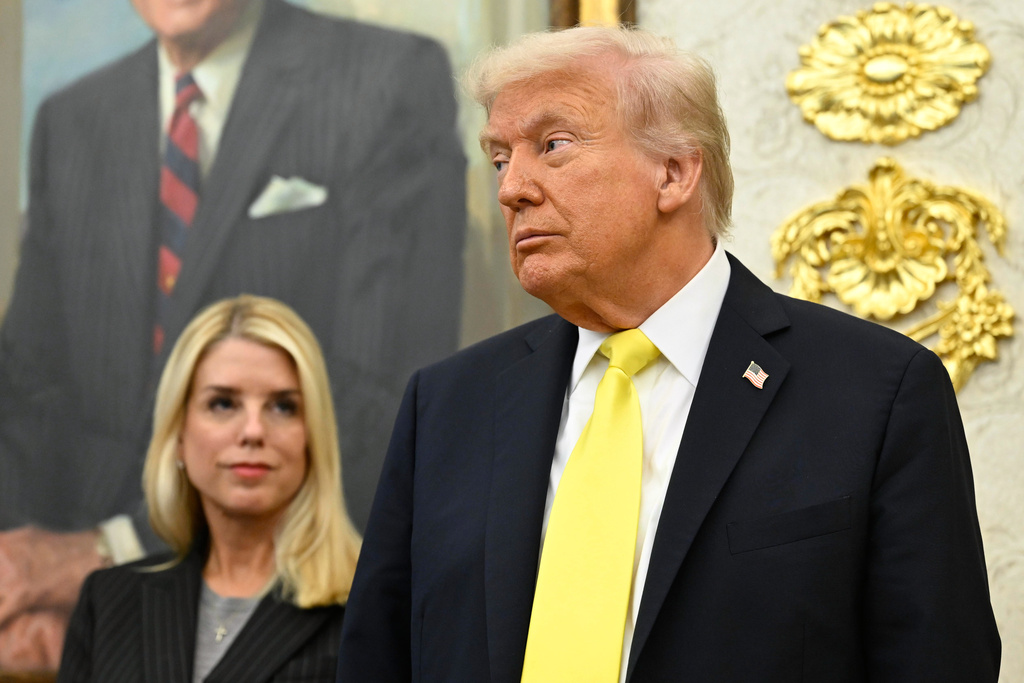 President Donald Trump and Attorney General Pam Bondi.