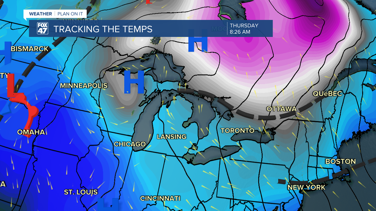 High pressure builds into the region Thursday as we track another warm up and more chances for sunshine