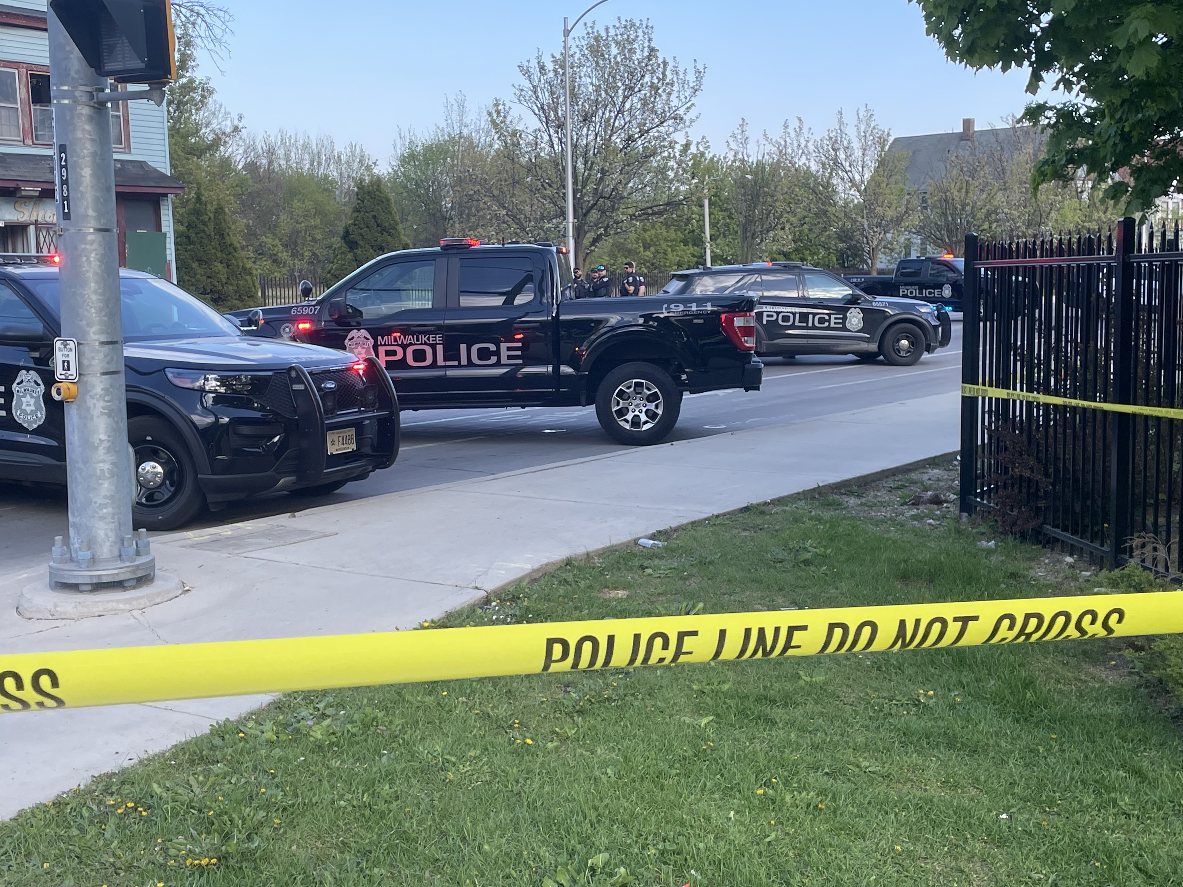 Scene of a fatal shooting near Teutonia and Chambers in Milwaukee on Friday, May 8, 2026.