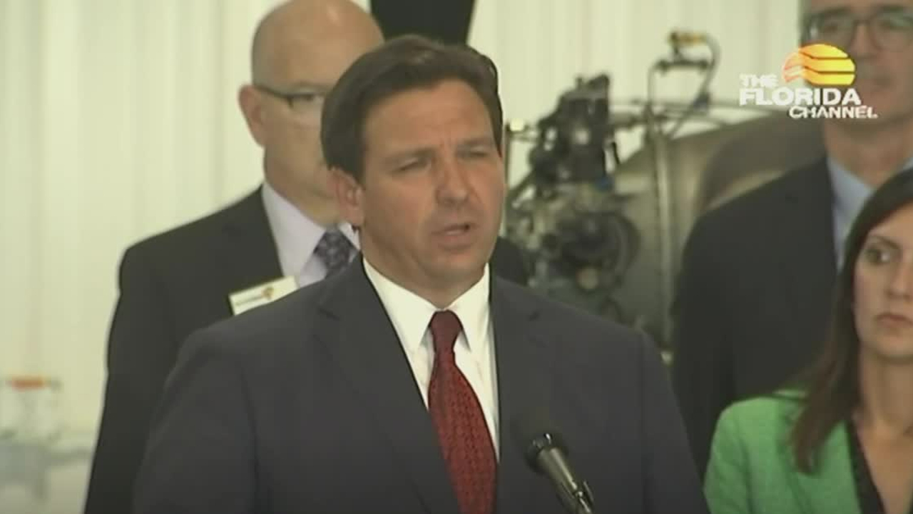 Florida Gov. Ron DeSantis speaks at a news conference in Daytona Beach on Sept. 16, 2022.jpg