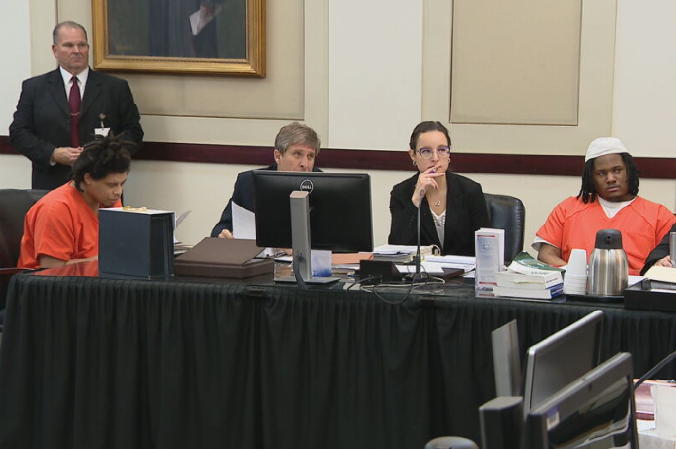 James Cowan and Devaunte Hill in court 